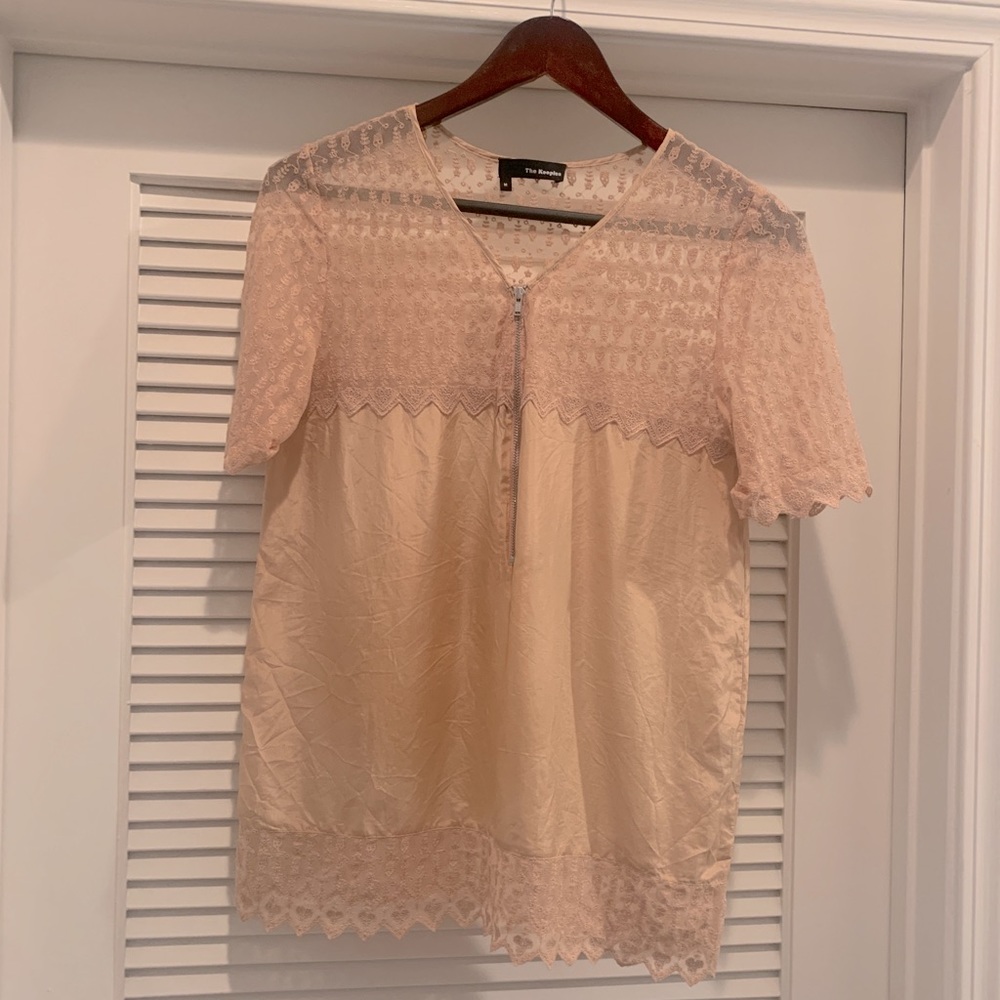 The Kooples lace and silk top